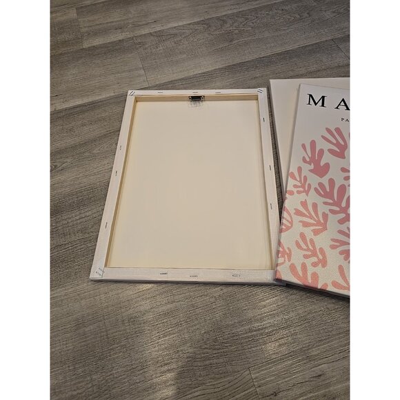 Abstract Floral Wall Art Pink White FLOWERS Matisse 3-Piece Set Canvas on Frame - Picture 5 of 5